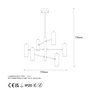 Opviq Lámpara de araña Gharib - 13267 Dorada